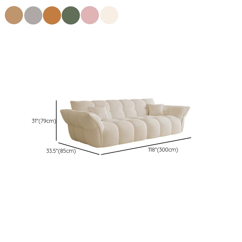 Modern Solid Color Tear Resistant Sofa Couch in Grey/Carnation/Olive Green with Seating Capacity of 5/4-seater/3-seater and 2 Pillows - image 19