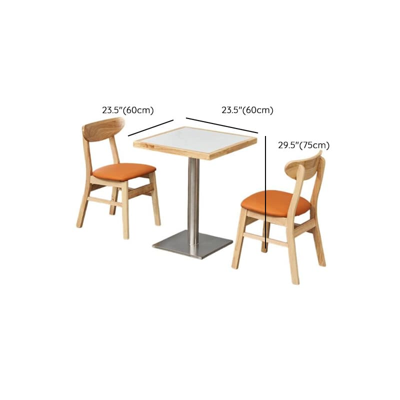 Dining Table Set with Slate Stone Top and Trestle Base, Seating Capacity for 4 People - image 18