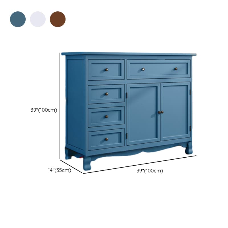 Independent Damp-proof Accent Chest/Accent Cabinet in Wood with Drawers in a Retro Style - image 15