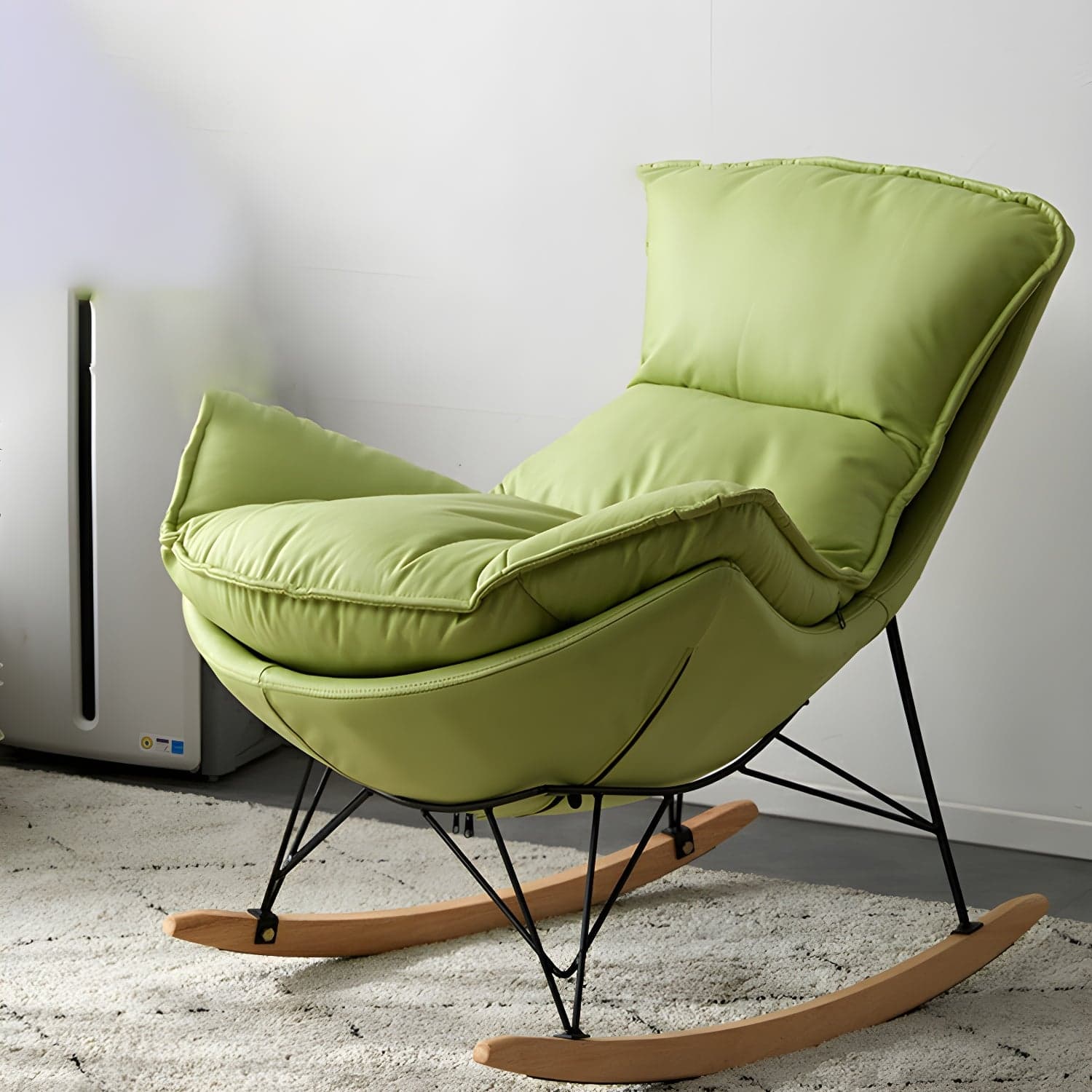 36" Wide Upholstered Removable Rocking Accent Chair with Light Legs - image 4