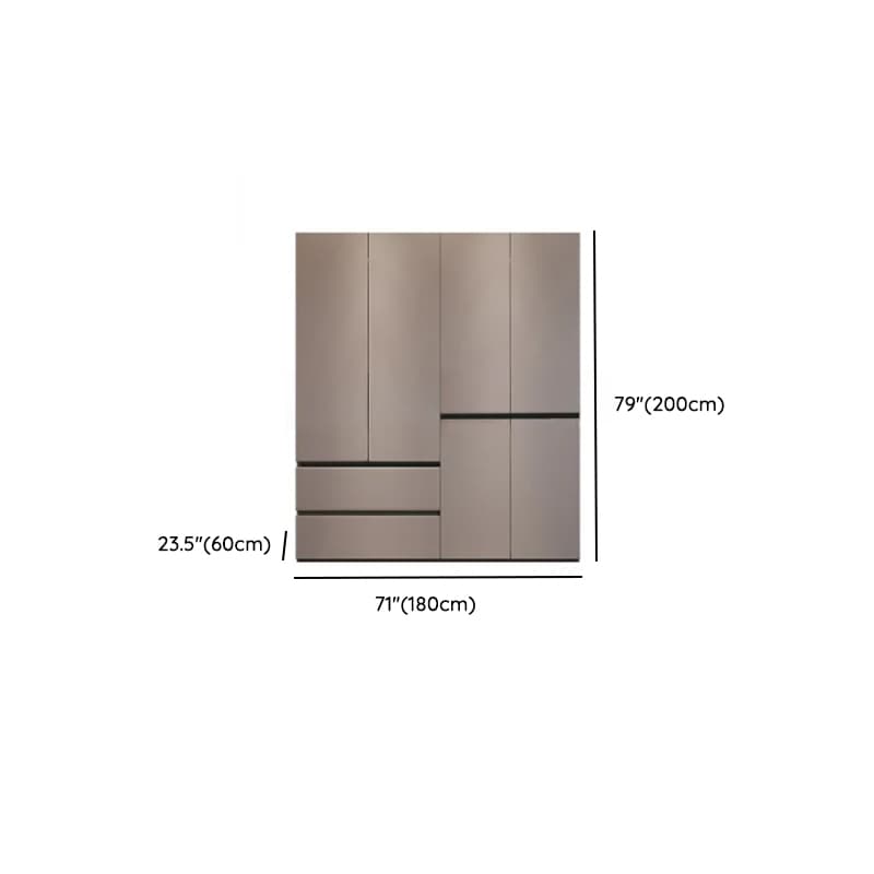 Sand Minimalist Laminate Cabinet Armoire with Soft Close Drawer, Soft Close Door, Interior Shelves, and Clothing Rod - image 10