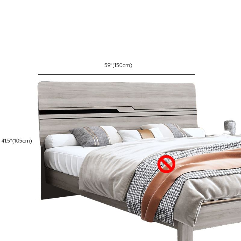 Trendy Queen(60"W x 80"L)/King(76"W x 80"L) Rectangle Panel Standard（36-55“） Bed Frame Mounted No Distressing in Wood - image 15