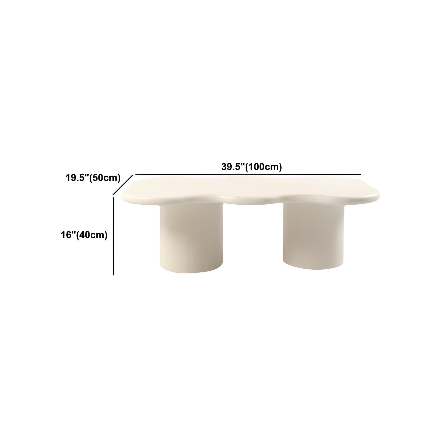 Solid Wood Coffee Table White Minimalist Coffee Table for Living Room - image 11