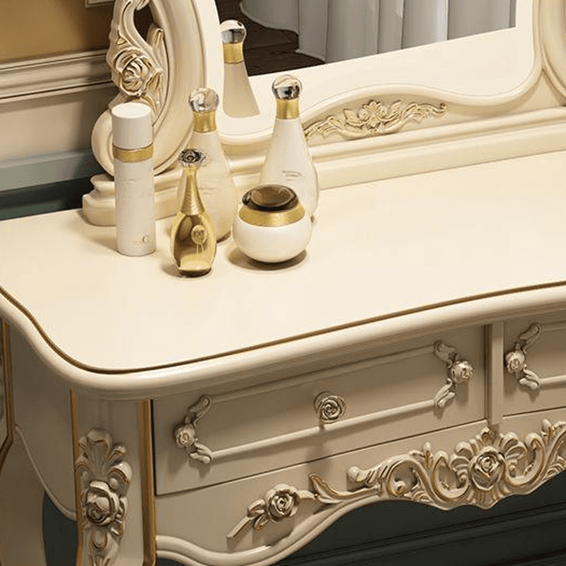 Standard/Small/Large Retro Cream Timber Vanity Set with Chair & Standing Mirror - image 6