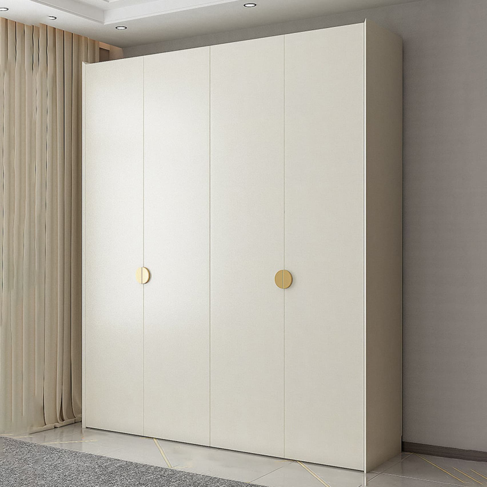 Engineered Wood Wardrobe Cabinet Modern Wardrobe Closet with Shelves for Home - image 4