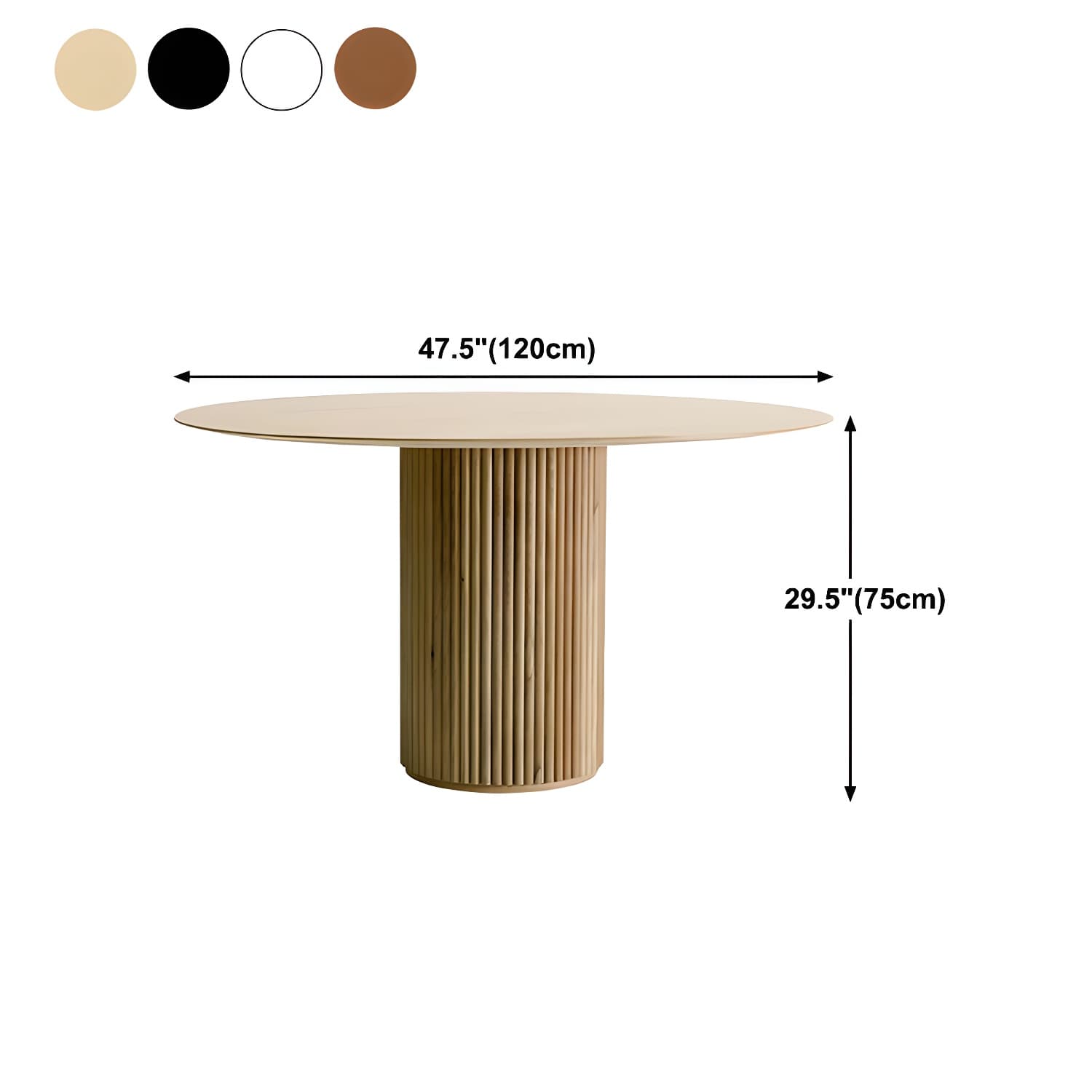 Modern Round Wood Dining Table Home Kitchen Dinner Pedestal Dining Table - image 18