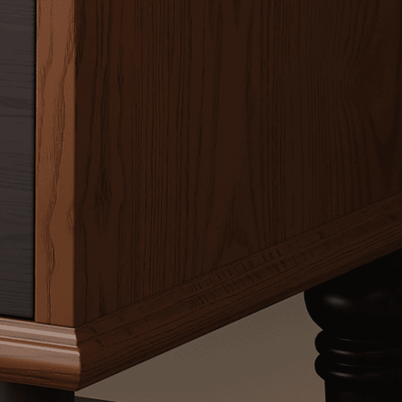 Organic Modern Nightstand With Drawer Organization Featuring 2 Drawers, Natural Wood Countertop, and Leg - image 12