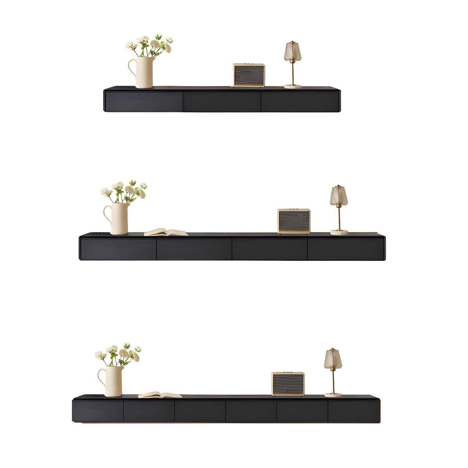 Contemporary Wood Media Console TV Stand with Drawer and Door - image 14
