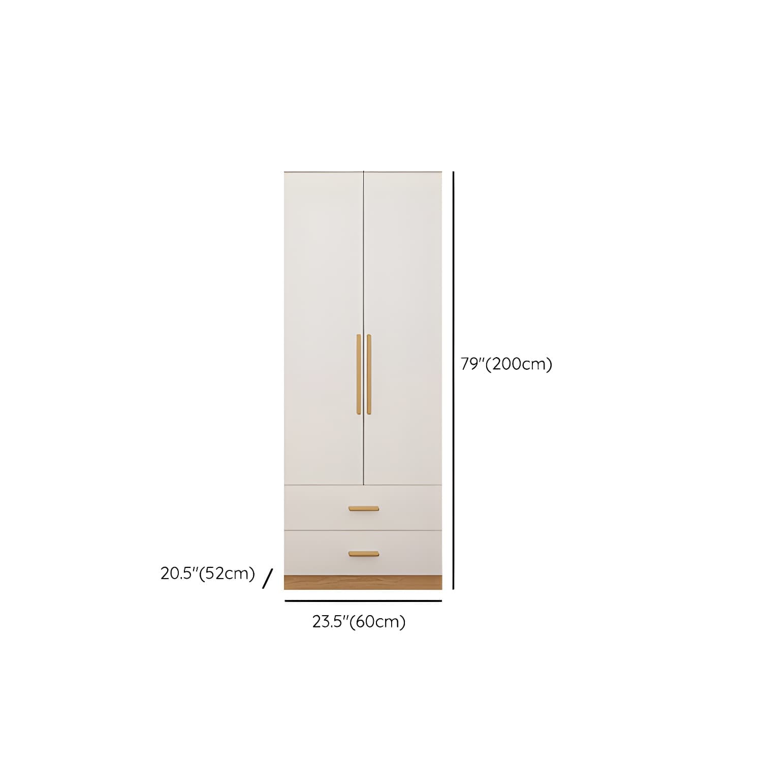 Contemporary Style Wardrobe Wooden Bedroom Closet with Hinged Door - image 25