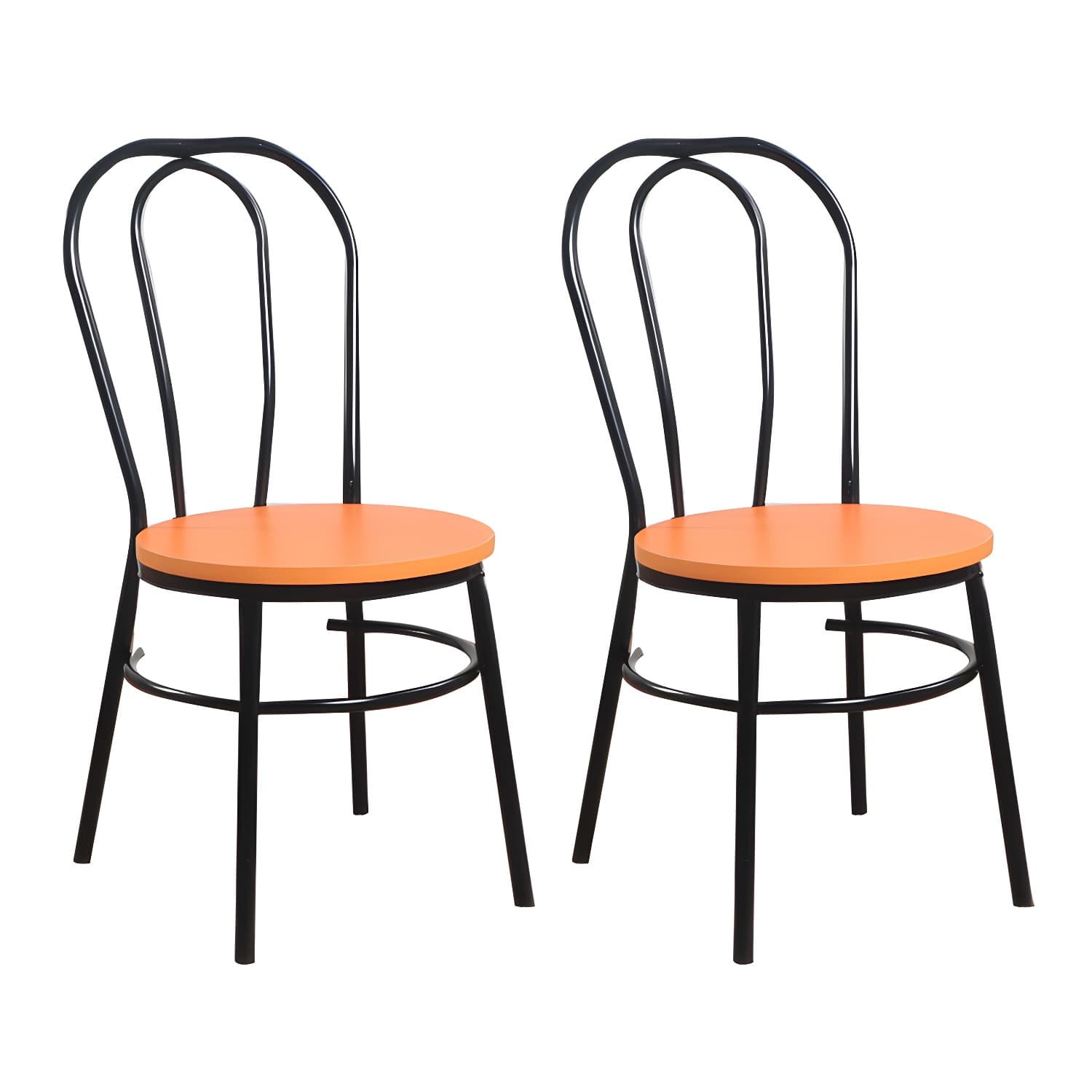 Contemporary Metal Dining Room Chairs Open Back Dining Armless Chair for Home Use - image 6