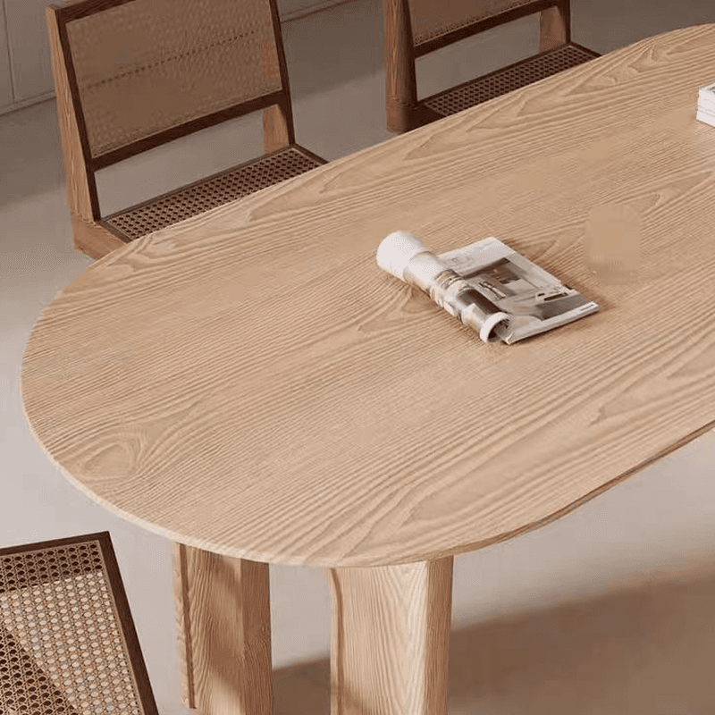 Natural/Espresso Finish/Sand Natural Pine Wood Dining Table for 9 People/for 6 - image 8