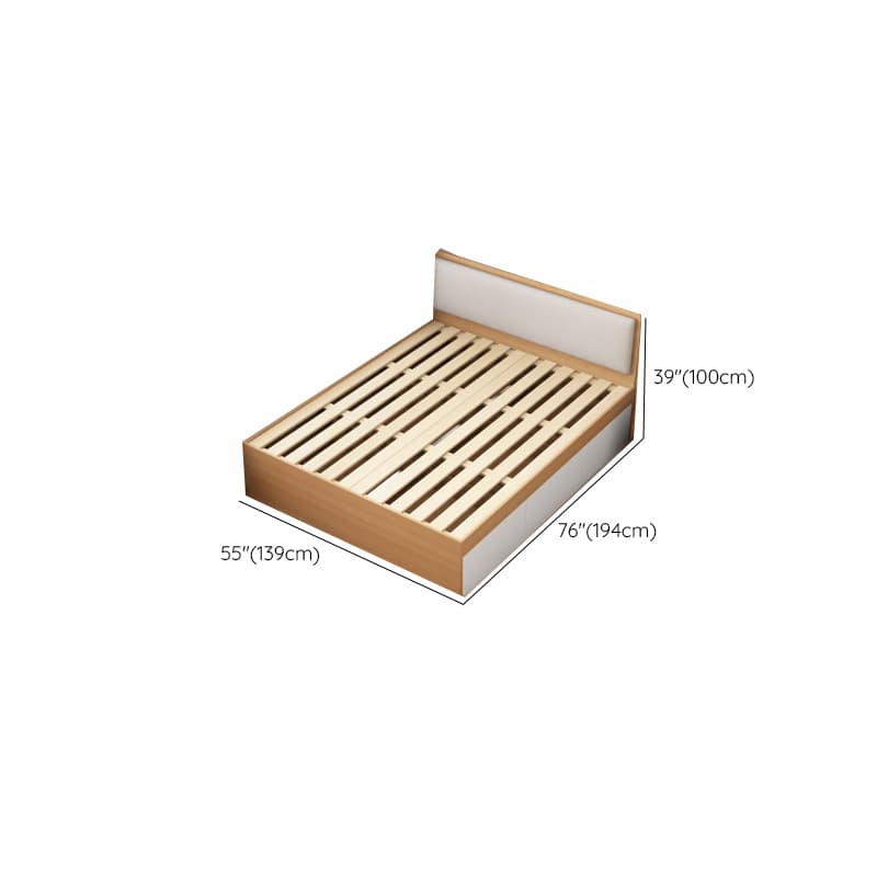 Natural Color Solid Color Storage Included Bed with 3 Storage Boxes for Bedroom - image 15