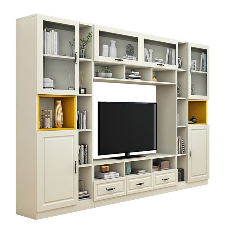 Parlor Entertainment Center with Hutch & 2 Bookcases, Entertainment Center with Bridge & Gate - image 5