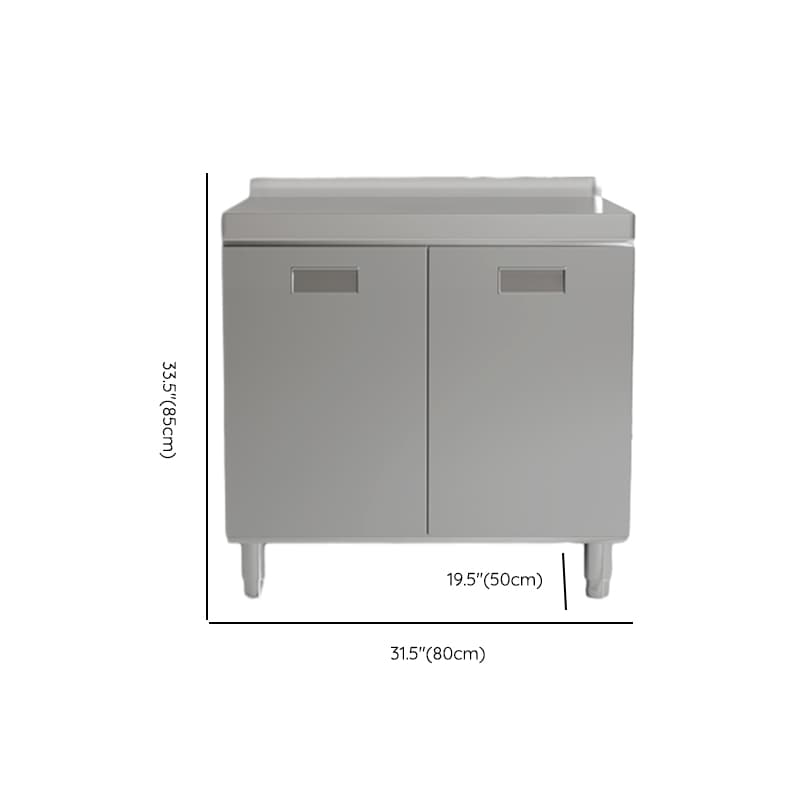 Simple Chrome Standard/Narrow Buffet Table with Alloy Countertop, 3 Doors/4 Doors/2 Doors, 4 Shelves/Three Internal Shelves/2 Shelves, and Functional Storage Cabinet - image 7