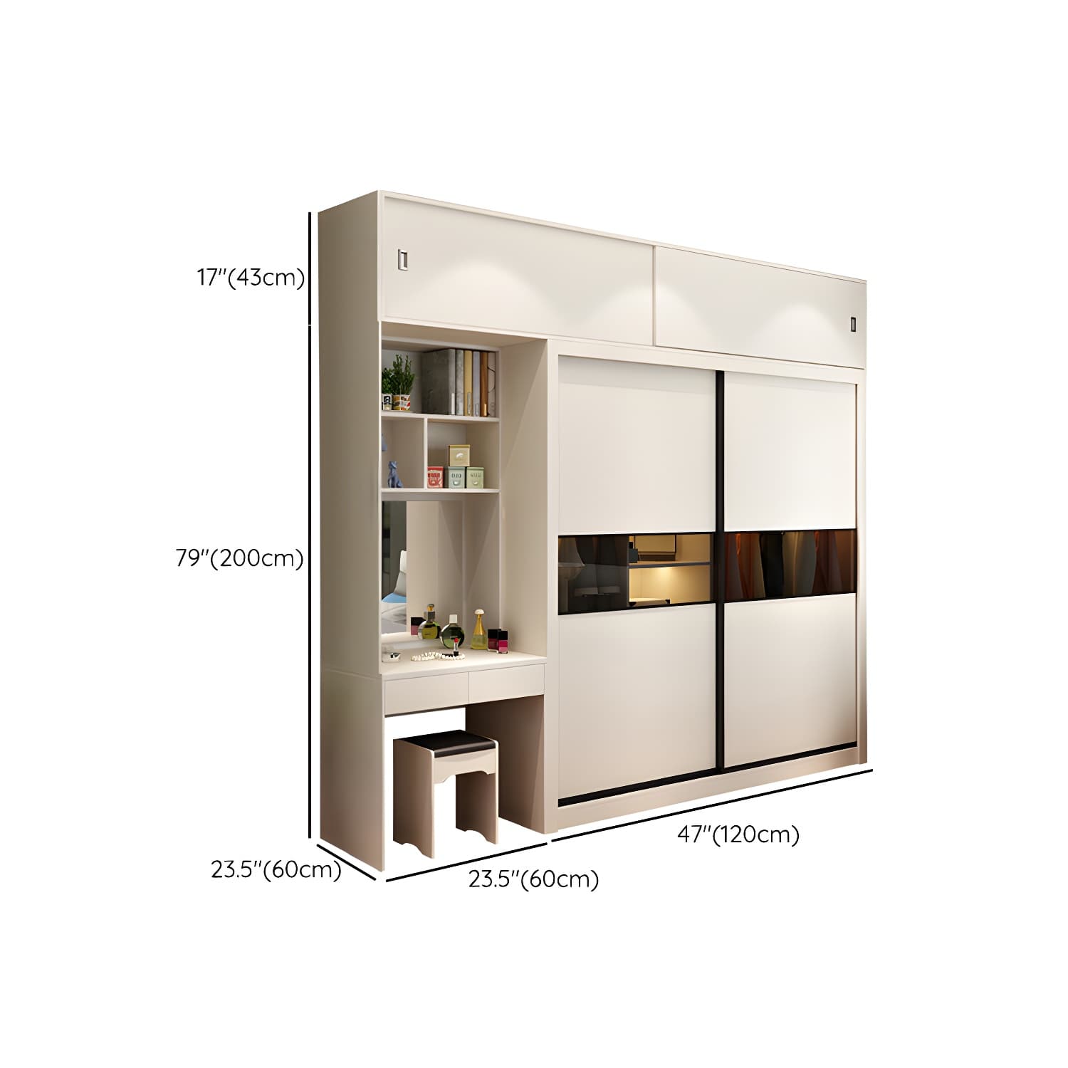 Contemporary Home Engineered Wood Wardrobe Freestanding Wardrobe Closet - image 22