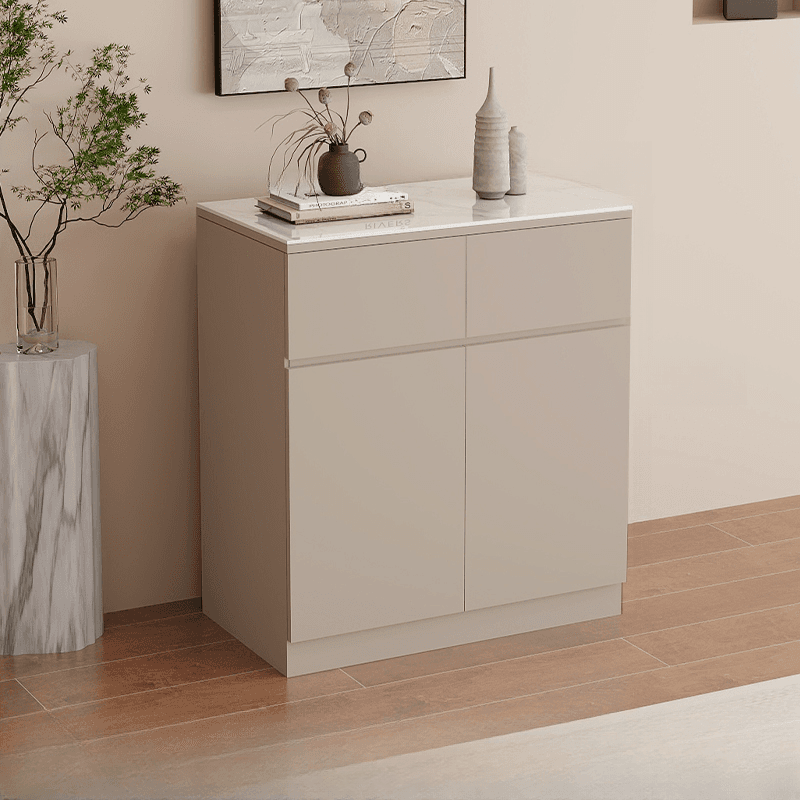 Sideboard with 4 Drawers/3 Drawers/2 Drawers, Narrow/Standard Size, Drawers Storage, Sintered Stone Countertop, Alterable Shelf, 4 Doors/3 Doors/2 Doors, and Tabletop