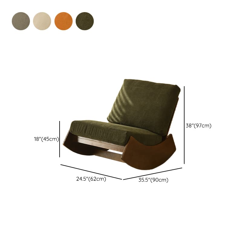 Dove Grey/Amber Color Modish Rocking Seat Upholstered and Scratch-proof Stationary with Spindle Back and Rear - image 20