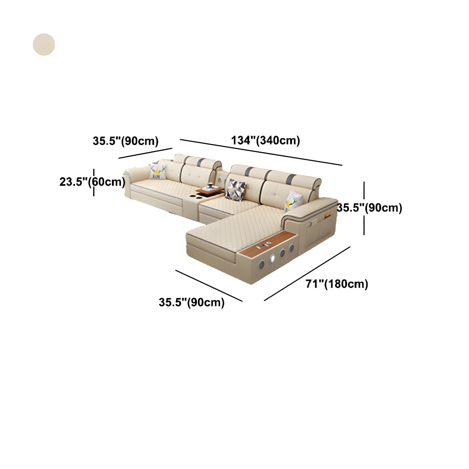 Modern Faux Leather Sofa Stain-Resistant Pillow Top Arm Furniture Sectionals - image 16