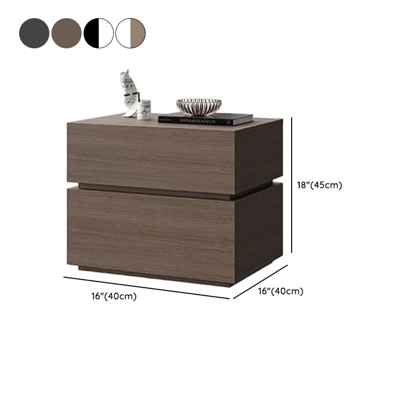 Organic Modern Nightstand With Drawer Organization Featuring 2 Drawers and Real Wood Countertop - image 14