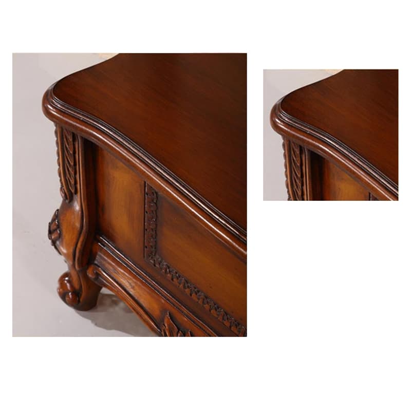 Scandinavian Brown TV Stand with Drawers & Shelves and Low Height featuring Open Storage - image 4