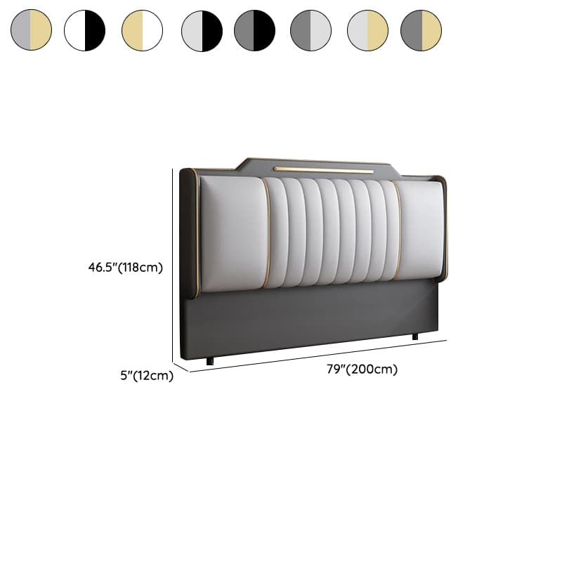 Modern Simple Style Panel Headboard in Natural Wood with No Distressing, Rectangle Shape for King/Queen/Full Bed, Featuring Sponge Upholstery and Standard Height - image 14