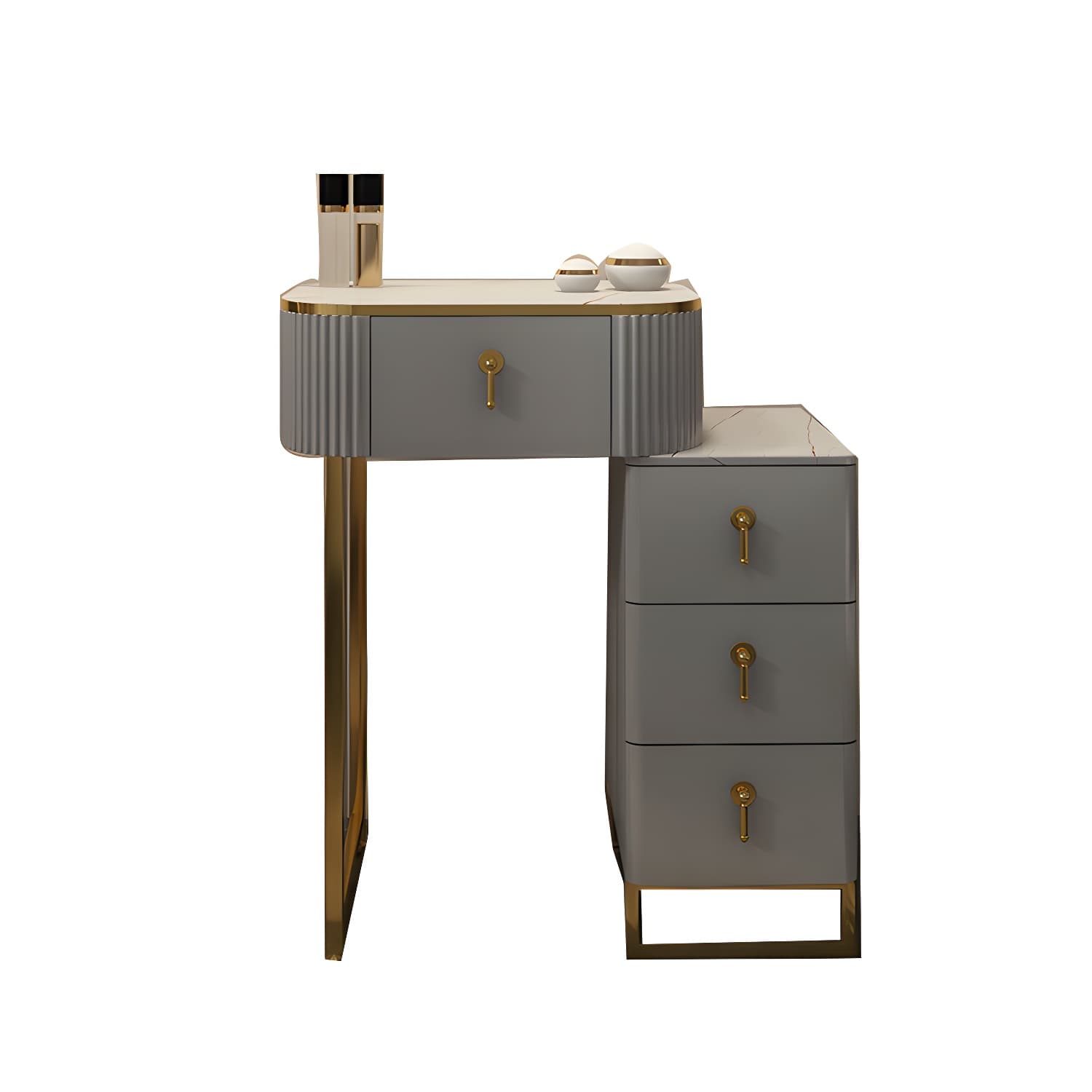 Contemporary Makeup Vanity Desk Table 29.9" H Bedroom Makeup Counter - image 8