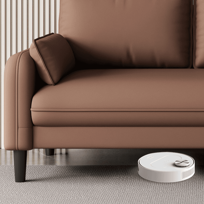 Drawing Room Standard Sofa in Pu Leather with Gray/Mocha/Off-White Armrest - image 10