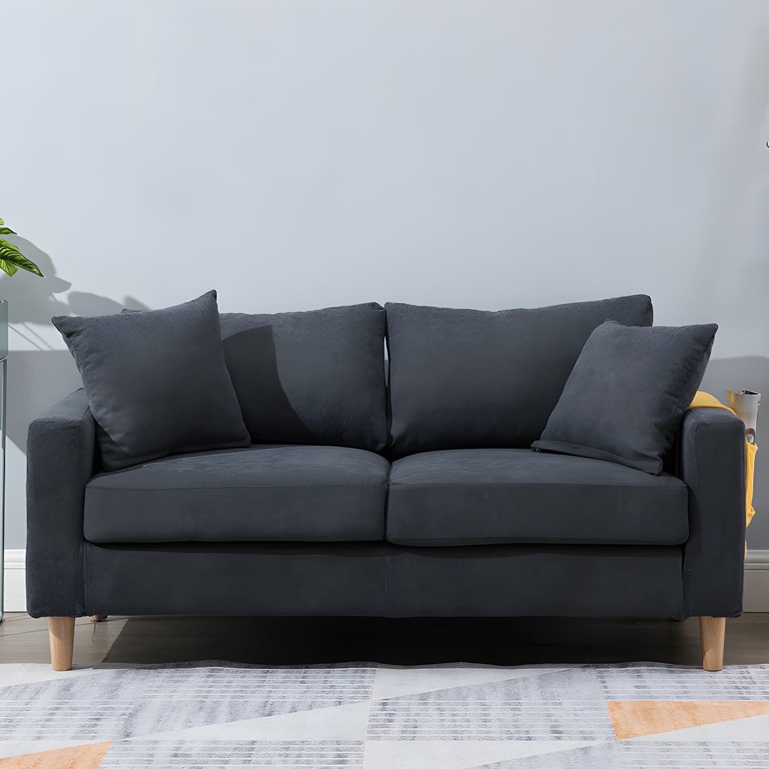 Beige Modern Farmhouse Cushions Standard Sofa 21.65"High Square Arm Sofa - image 9