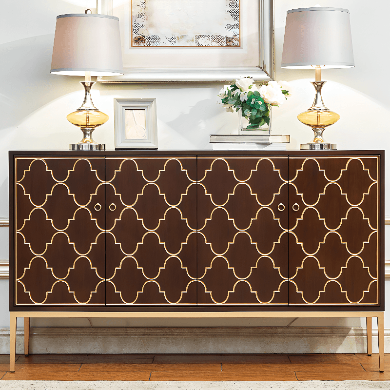 Art Deco Style Unattached Utility Cabinet with Cabinet Rings for Sitting Room - image 5