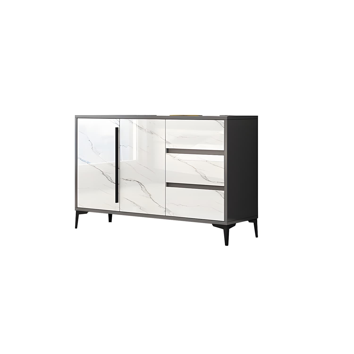 Engineered Wood Buffet Server with Drawers Modern Sideboard Table - image 15