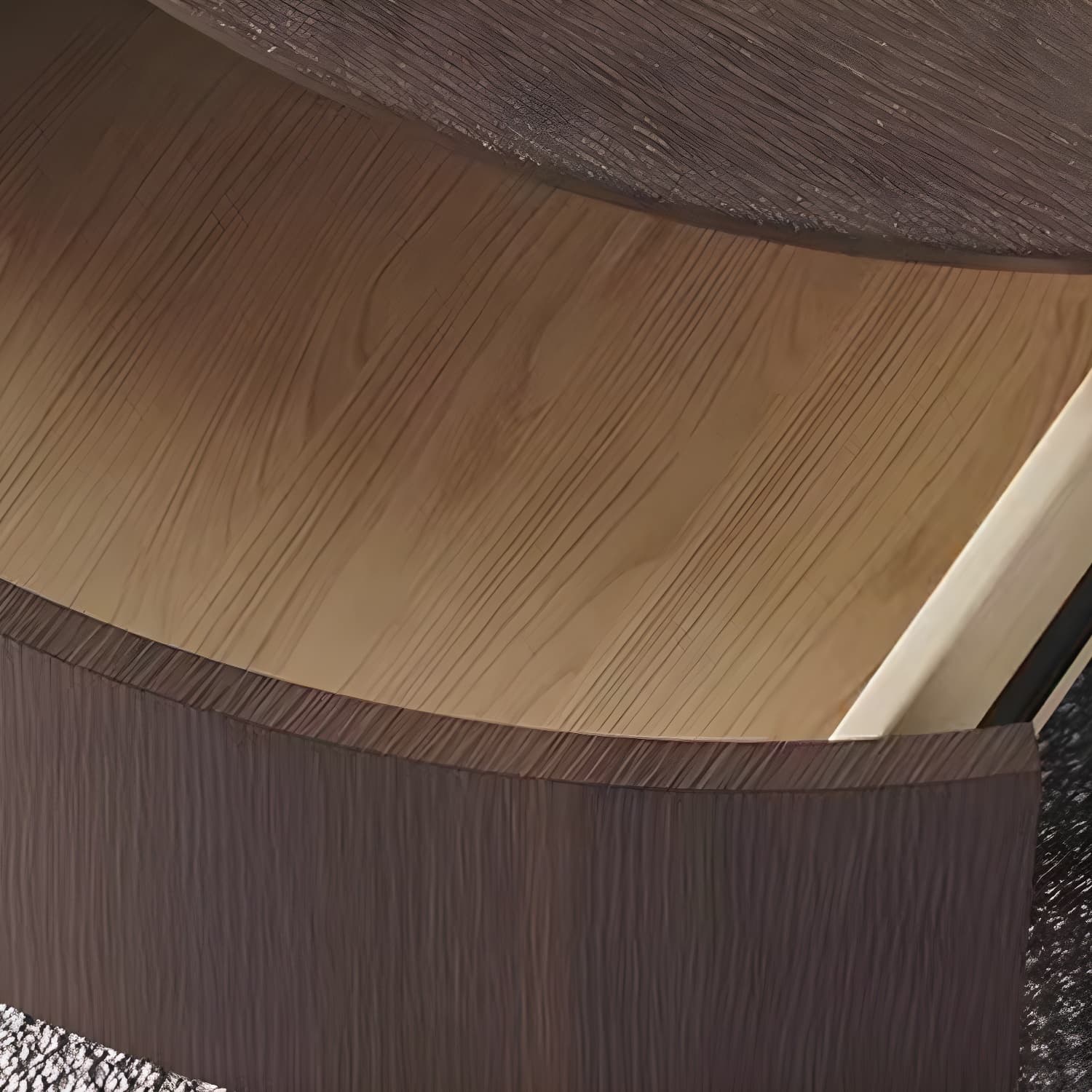 11"H Contemporary Coffee Table Round Coffee Cocktail Table with Drawer - image 15