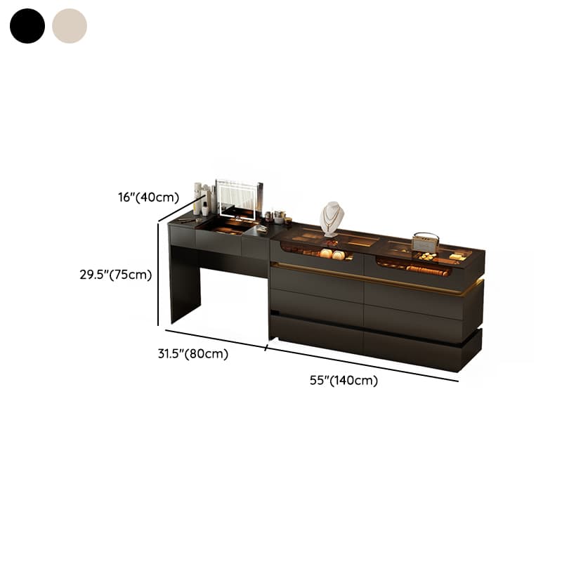 Lumber Vanity Set with Illumination Light, Scalable, Dividers, 2-in-1, Adjustable Touch and Brightness - image 14