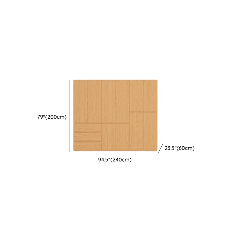 Casual Natural Finish Wood Wardrobe Closet with Soft Close Drawer, Door, Interior Shelves, and Hanging Rod - image 11