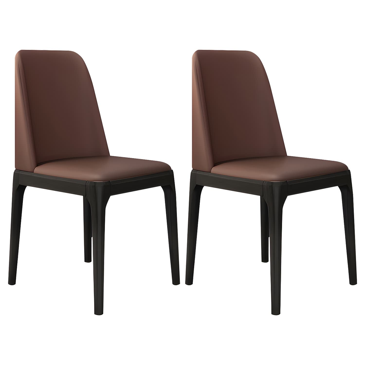 Scandinavian Home Side Chair Solid Back Wood Upholstered Dining Room Chair - image 5