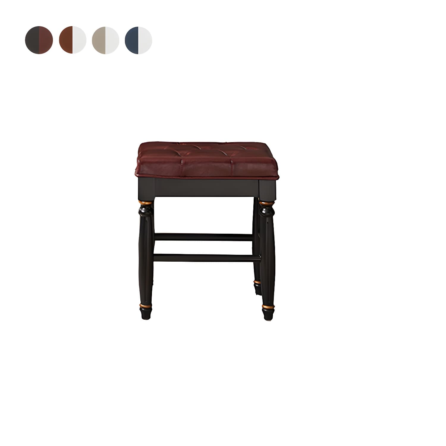 Victorian Wood Vanity Table with Mirror and Stool 15.75" D Vanity Table Set - image 17