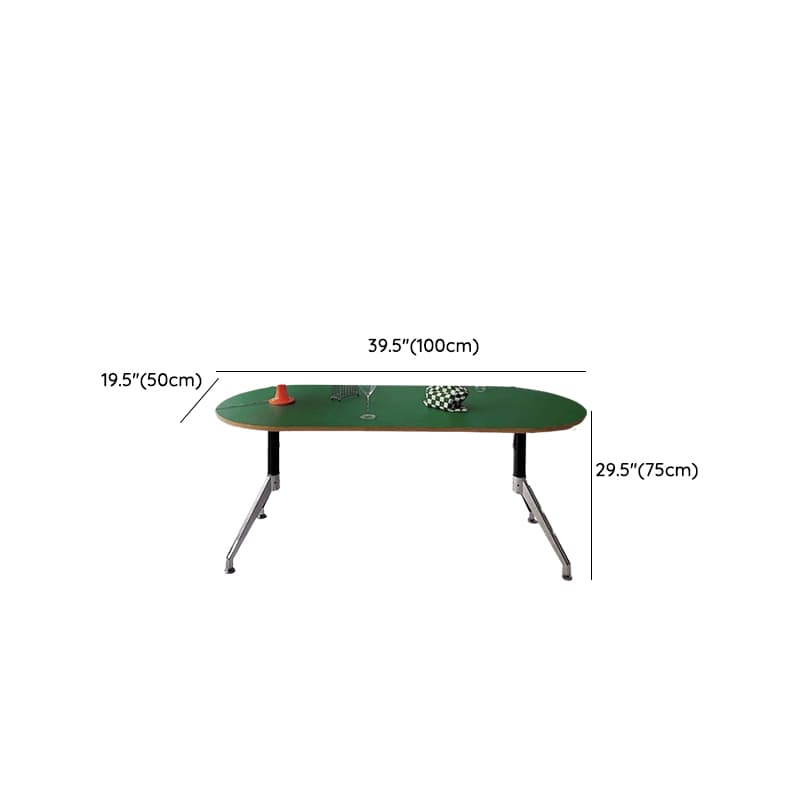 Art Deco Olive Green Reclaimed Wood Table, Standard Height, Fixed Mechanism, Seats 4 or 2 - image 8