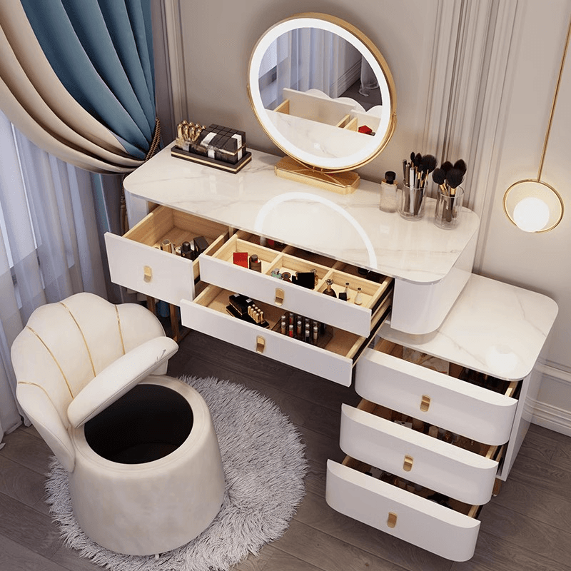 Multi-Purpose Scalable Vanity Set with Push-Pull Drawers, Adjustable Touch & Adjustable Brightness Lighting System, Dividers Included - image 15