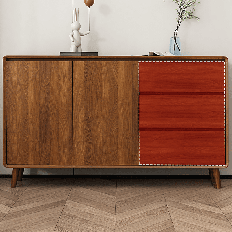Ground Sideboard with 3 Drawers, Cupboard, Standard/Narrow Size, Timber Countertop, Adjustable Shelving, and 2 Doors/1 Door - image 7