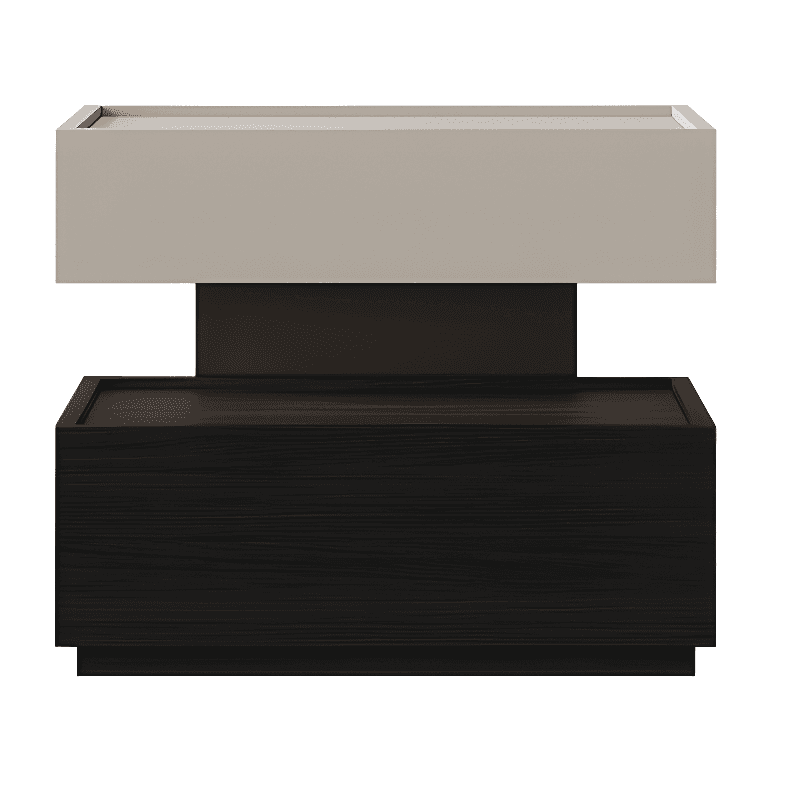 Organic Modern Nightstand With Drawer Organization Featuring 2 Drawers, 1 Shelf, and Real Wood Countertop - image 5
