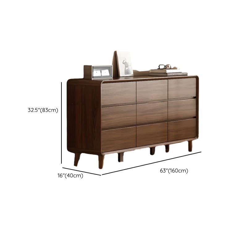 Cocoa Casual Rubberwood Console Dresser/Semainier for Sleeping Quarters with 6/9/5 Drawers in Horizontal/Vertical Orientation - image 14