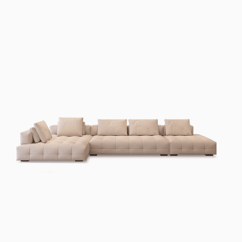 L-Shape Corner Sectional for 5 Person with Button-tufted Detail