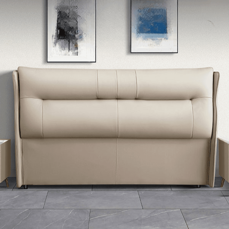 Modish No Distressing Timber Wingback Headboard with Rectangle Shape for King/Queen/Full Bed, Featuring Sponge Upholstery and Standard Height - image 8