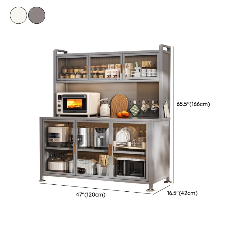 Modern Steel Sideboard Standard-Sized Open Storage Non-Adjustable Shelves - image 20