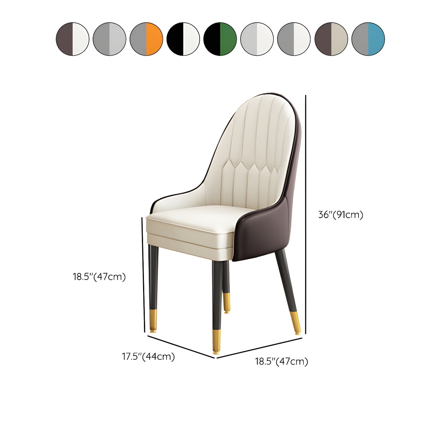 Dining Room Armless Dining Chair Parsons Faux Leather Dining Chair - image 20