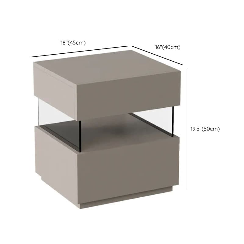 Modish Nightstand With Drawer Organization Featuring 2 Drawers, 1 Shelf, and Lumber Countertop - image 17