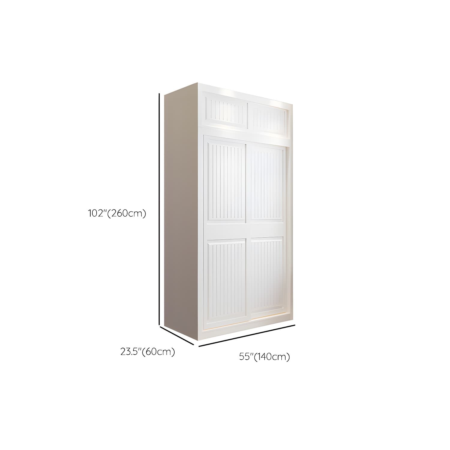 Contemporary Wardrobe Armoire with Garment Rod Wood Wardrobe Closet - image 17