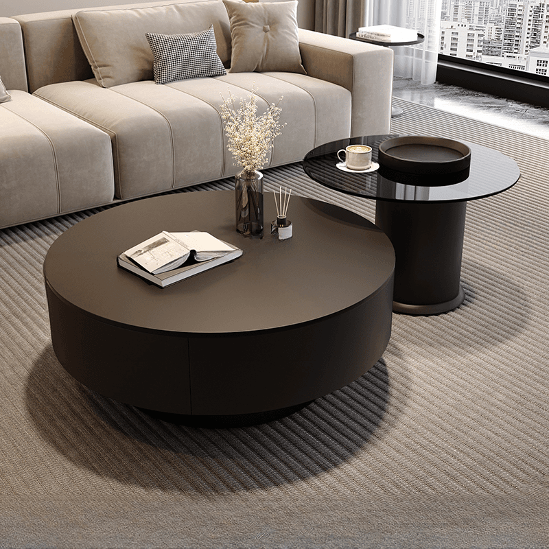 Orbicular Nested Board Game Coffee Table with 1 Drawer for Foyer