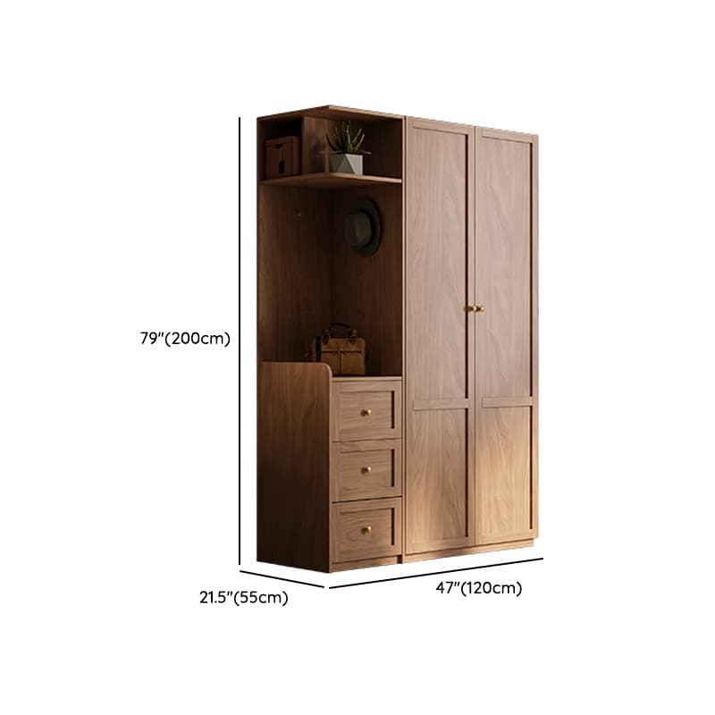 Trendy Unfinished Color Engineered Wood Unattached Armoire Cabinet - image 16
