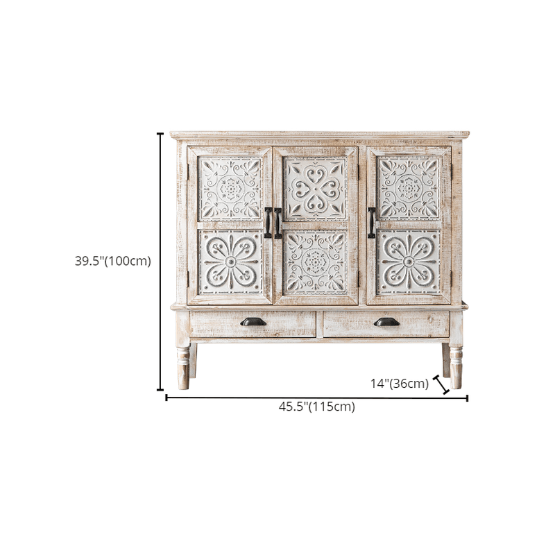 Old School Independent Accent Cabinet with Antiqued Wood - image 15