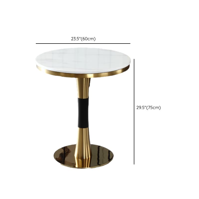 Glamorous Rounded Stone Dining Table for 2, Scratch-proof and Fixed Mechanism - image 34